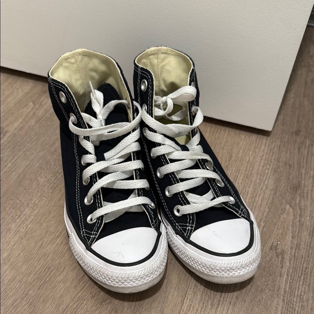 Converse Black and White High-Top Sneakers Classic Design